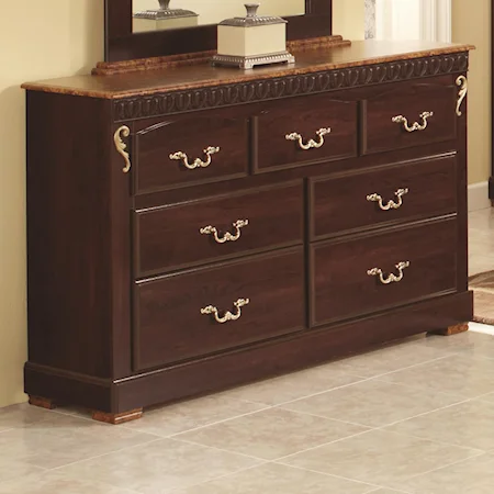 7 Drawer Dresser with Roller Glides